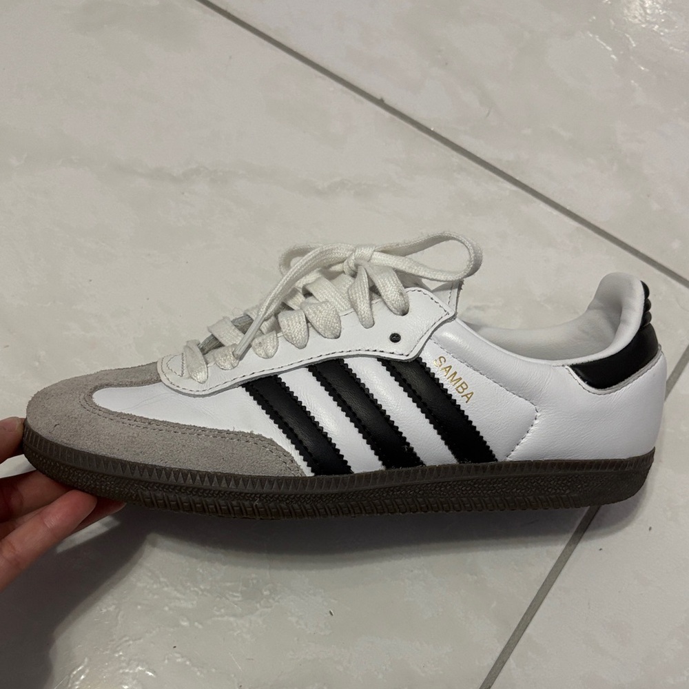 Adidas Samba White and Black Sneakers